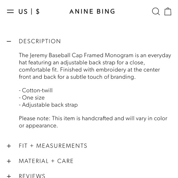 Anine Bing Jeremy baseball cap, deep brown - NWT - Picture 2 of 9